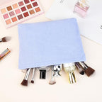 SOIDRAM 2 Pcs Corduroy Makeup Bag Large Cosmetic Bag Toiletry Bag Makeup Pouch - Image 5