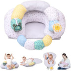 4-in-1 Tummy Time Mat & Seated Support Cushion, Detachable Nursing Pillow by MIIMER