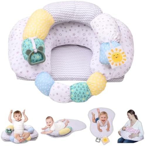 4-in-1 Tummy Time Mat & Seated Support Cushion, Detachable Nursing Pillow by MIIMER