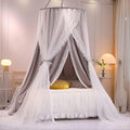 VETHIN Double Layer Princess Round Dome Canopy Bed Curtain by VETHIN