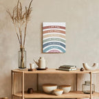 HRQKO Boho Inspirational I Am Kind Canvas Wall Art, Motivational Boho Rainbow - Image 5