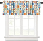 Kids Alphabet Window Valance, Cartoon Alphabet Animals Learning Daycare - Image 6