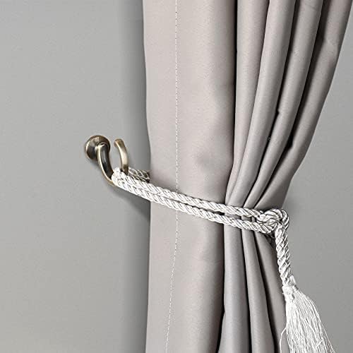 DeSS 4 Pack Curtain Holdbacks Curtain Tiebacks Hooks Wall Mounted Curtain Hooks - Image 4