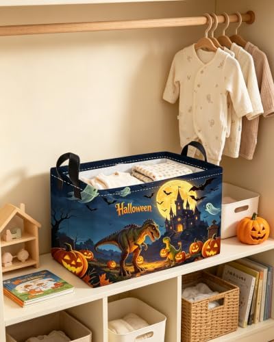 Essme Rectangular Dinosaur Basket, Kids Storage Bins Organizer - Image 6