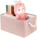 Storage Bins with Sturdy Cotton Handles, Fabric Storage Baskets by LordCom