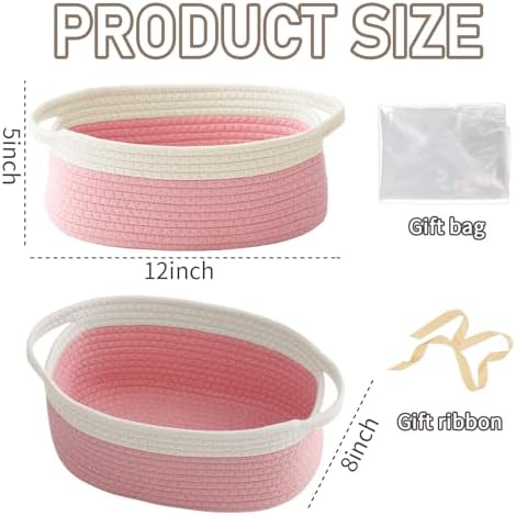 JMvicyroam Small Woven Basket, Empty Gift Basket - Image 2