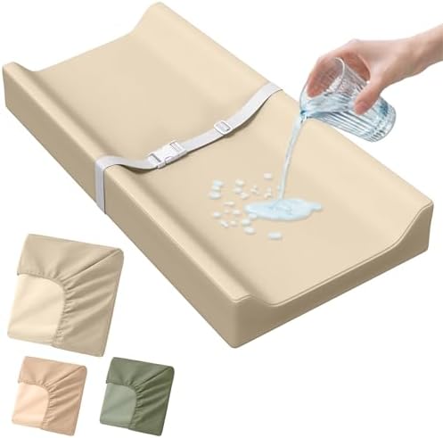 Waterproof Vegan Leather Baby Changing Pad Cover by Lunapuer