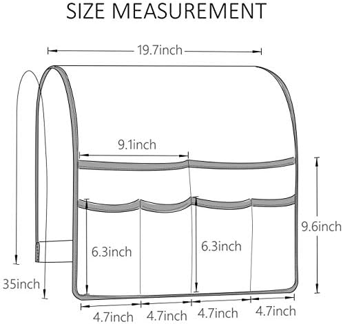 Sofa Armrest Organizer Non-Slip Arm Chair Hanging Caddy Remote Control Holder - Image 4