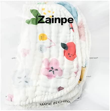 Zainpe 6Pcs Snap Muslin Cotton Baby Bibs Star Cat Rabbit Pattern Adjustable - Image 7