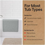 GORILLA GRIP Bath Tub Shower Mat, Bathtub Floor Liner, 35x16 Gray Opaque - Image 5