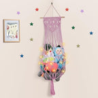63 Inch Stuffed Animal Hammock Corner, Macrame Toy Plushie Net by iHansee