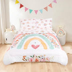 Toddler Bedding Sets Twin Size for Girls, Rainbow Toddler Crib Bedding Set 5 - Image 6