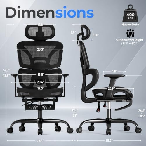 HLDIRECT Ergonomic Mesh Office Chair - Image 2