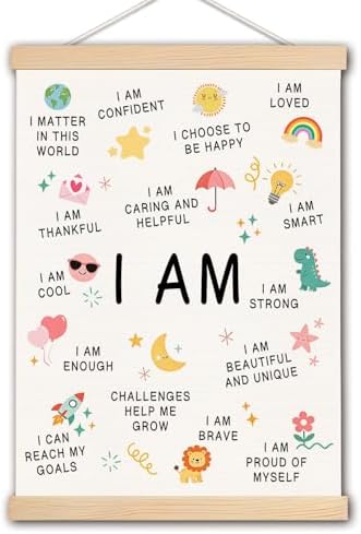 DNEULYR Kids Positive Affirmation Wall Art Poster 12x16 Inches by Unknown