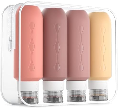 Gemice Travel Bottles for Toiletries, Tsa Approved Travel 6oz Size Containers by GemiceBeautyTools