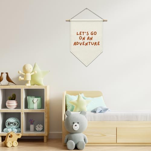 Let's Go On an Adventure Wall Decor, Playroom Pennant Hanging Banner - Image 2