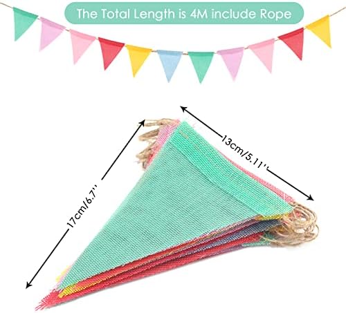 G2PLUS Bunting Banner, Triangle Flag Garland, Pennant Banner Flags - Image 2