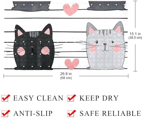 Non Slip Bathtub and Shower Mat 26.8x15.1 inch, Bath Mat - Image 4