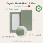 Crib Sheets, 100% Organic Cotton Muslin, Fitted 28"x52" Standard - Image 3