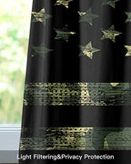 Vandarllin Rustic Green Camo Military Pattern American Flag Kitchen Curtains - Image 7