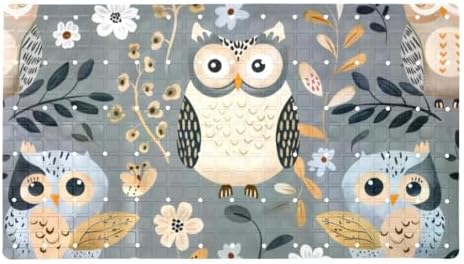 Shower Mat Non Slip 26.8 x 15.1 Inches, Cute Owls Bathtub Mat Shower Stall Mats by Anna+Cowper