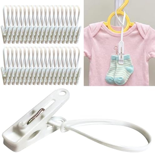 HASHI Baby Clothes Hangers Clips 36 Pack, Kids Pants Closet Organizer by HASHI
