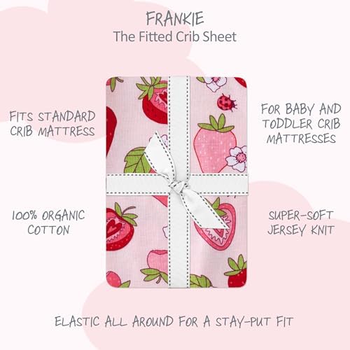 Butterblu Frankie Fitted Crib Sheet 100% Organic Cotton - Image 2