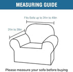 H.VERSAILTEX Stretch Velvet Armchair Cover Couch Covers 1 Cushion Chair - Image 2