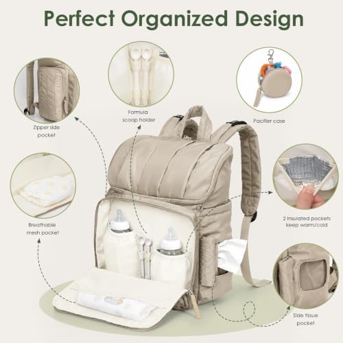 TOPEAST Diaper Bag Backpack, Large Travel Baby Bag - Image 3