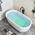 Anti-Slip Bathtub Shower Mat 21×21 Inch Turquoise Green - Image 5