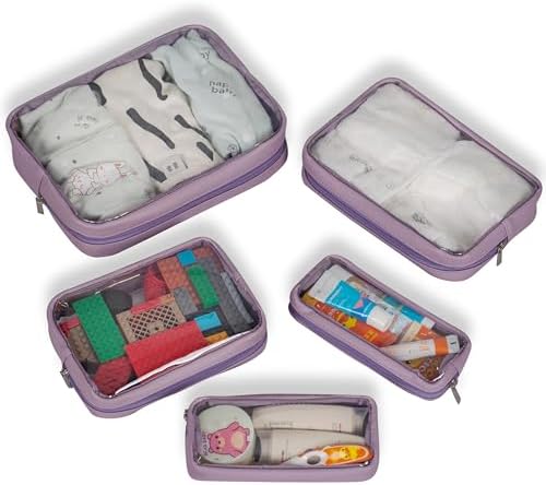 Remobia Hicol TSA Approved 5-Piece Diaper Bag Organizer Pouch Set Clear - Image 5