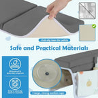 Baby Bath Kneeler and Elbow Rest Pad Set, Dark Gray - Image 7