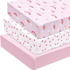 david's kids 3 Pack Fitted Crib Sheets, Ultra Soft Breathable Comfortable Baby by davidskids