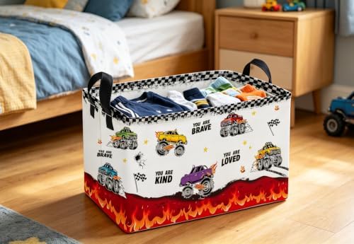 Essme Rectangular Car Basket, Cute Storage Bins Organizer - Image 3