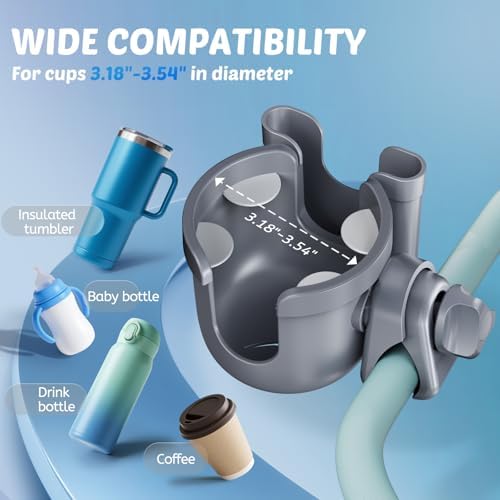 2-Pack Cup Holder for Walker: Wheelchair Cup Holder for Seniors and Adults - Image 3