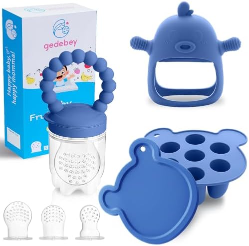 3-in-1 Baby Food & Fruit Feeder Set – Breastmilk Popsicle Mold by Gedebey