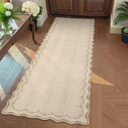 GarveeHome 2x6 Scalloped Washable Runner Rug Non Slip Hallway Kitchen Rug by GarveeHome