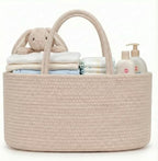 luxury little Diaper Caddy Organizer, Large Cotton Rope Nursery Baby Basket by LuxuryLittle