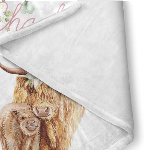 Custom Crib Bedding Set for Girls Gifts Highland Cow Design Color24 - Image 6