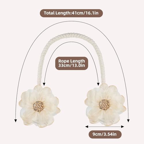 AULEEP Flower Curtain Holdbacks Tiebacks - Image 2