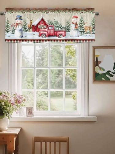 Vandarllin Christmas Farmhouse Kitchen Curtains Valances - Image 3