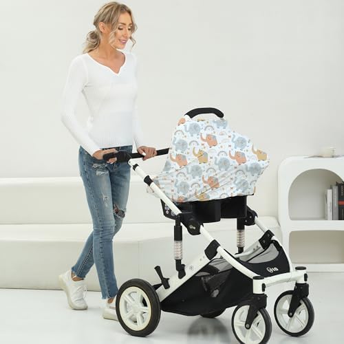 Breathable Car Seat Cover for Babies – Multi-Purpose Soft Rayon Nursing Cover - Image 4