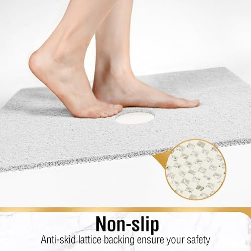 HITSLAM Shower Mat, 32 x 24 Inch Non Slip Bath Mat - Image 3