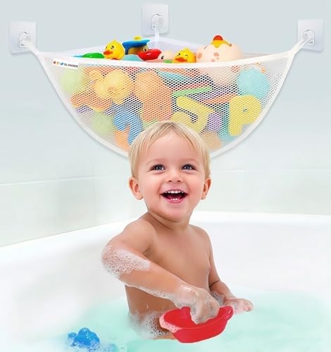 Bath Toy Storage Organizer for Bathtub – Large Mesh Bath Toy Holder & Bath Toy by slonser