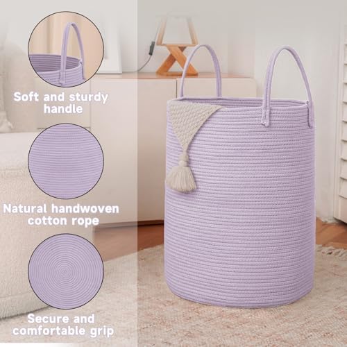 JMvicyroam 80L Cotton Rope Laundry Basket Hamper - Image 6