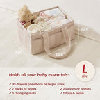 luxury little Soft Baby Diaper Caddy Organizer, Nursery Storage Basket - Image 4