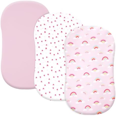 david's kids 3 Pack Bassinet Sheets, Ultra Soft Breathable Comfortable Baby by davidskids
