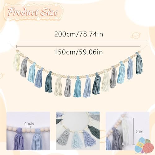 Boho Yarn Tassel Garland - Image 3