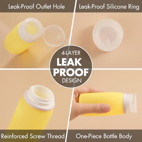 Muslish 21 Pack Leak Proof Silicone Travel Bottles Set, TSA Approved Containers - Image 3