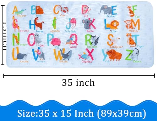 BEEHOMEE Kids Bath Mat for Tub, Non-Slip Toddler Bathtub Mat - Image 4